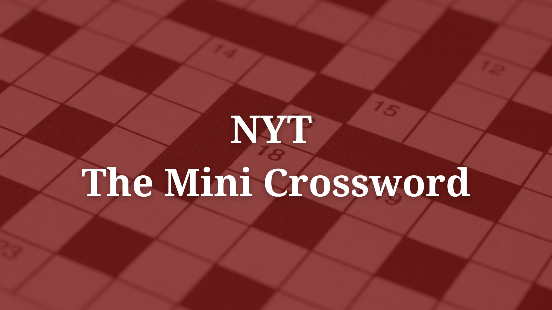 quot Avid enthusiasm quot NYT Mini Crossword Clue Answer and Hints